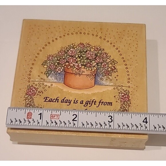 Stamps Happen Inc #70028 Everyday Is A Gift From God Rubber Stamp VTG-NEW - Picture 2 of 11
